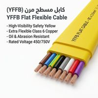 Hochleistungs-450/750V-Flachflexkabel, Nitril-PVC-isoliert, Mehradrig, für Kran- und Hebezeug-Stromversorgung, YFFB-Kabel