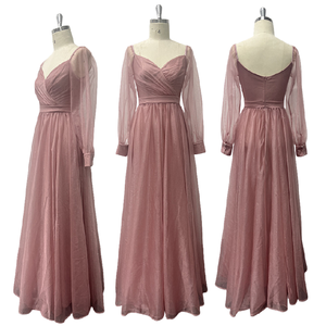 <span class=keywords><strong>Robes</strong></span> de mariée de luxe <span class=keywords><strong>robes</strong></span> de soirée élégantes col en V dos nu plissé brillant doublure transparente <span class=keywords><strong>robes</strong></span> de demoiselle <span class=keywords><strong>d</strong></span>'<span class=keywords><strong>honneur</strong></span> roses - Product Image 6