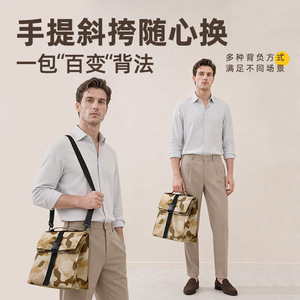 Beilian Camouflage Lunch Bag Large Capacity Thermal Portable Shoulder Bag for Commuters - Product Image 2