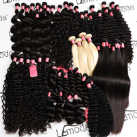 Lemoda Vente en gros Prix bas Extensions de cheveux humains vierges brésiliens 100% bruts, cuticules alignées, lots de cheveux vierges naturels, fournisseurs de cheveux vierges