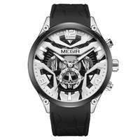 Montres de sport lumineuses MEGIR pour hommes, logo personnalisé, étanches, Jam Tangan Murah, chronographe masculin, montre de luxe, grande taille 2222