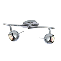 Applique murale chromée moderne 5W avec abat-jour rond 1/2/3/4 têtes boîtier de projecteur GU10 Base pour éclairage intérieur pour plafond de pièce