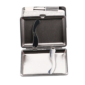 Porte-cartes en cuir PU 20 pièces en gros et étui à cigarettes pour femmes avec clip en métal et ouverture automatique personnalisé - Product Image 3