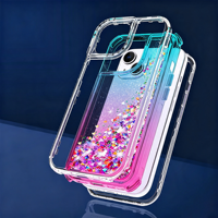 Coque de téléphone Weview Middle Glitter 360 Protection Trois-en-un Quicksand avec cadre supérieur et inférieur pour Mafic 6 Pro 4G