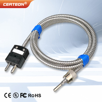 WRNT-03-1 K/J Type Bayonet Thermocouple SS Hose Probe Injection Molding Mold Temperature Control Sensor