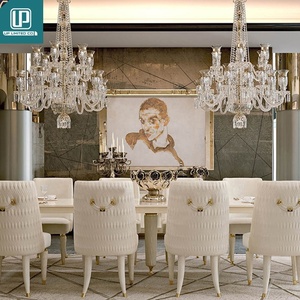 Bộ Bàn Ăn Ý Sang Trọng Màu Trắng Sang Trọng Ý Đồ Nội Thất Bàn 10 Ghế Hình Chữ Nhật Lớn Bộ Phòng Ăn Sang Trọng Bằng Da Đá Cẩm Thạch - Product Image 3