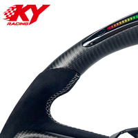 Volante deportivo de cuero con LED de fibra de carbono personalizado, adecuado para Dodge Ram 1500 2500 3500 4500 5500 SRT TRX RHO