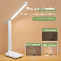 Lampe de table LED au design minimaliste moderne, batterie intégrée, design pliable pour chambre à coucher/dortoir, lecture, protection des yeux, commande tactile