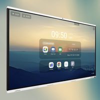 65 75 86 Inci UHD 16:9 Papan Tulis Interaktif Sentuh 40-Titik Kamera 48MP 8-Mikrofon RAM 4GB 32GB Android/Windows Bingkai Aluminium Intel