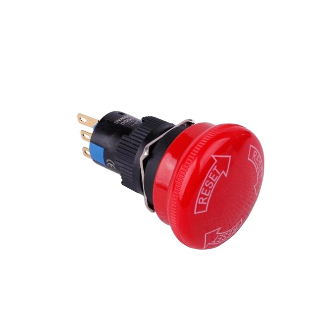 16mm Mushroom Head Emergency Stop Push Button Switch Self Latching Reset Elevator Stop Button Switch