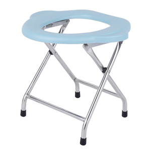 Juxiang Toilet <b>Chair</b> Sky <b>Blue</b> Stainless Steel Portable Folding For Elderly Disabled Pregnant Women - Product Image 4