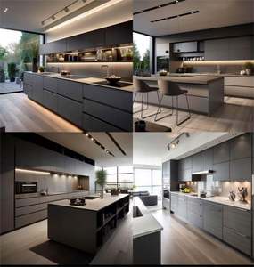 Muebles de Cocina de Diseño Moderno, Juegos de Gabinetes de Cocina de Madera Maciza, Gabinetes de Cocina de Lujo Personalizados con Isla - Product Image 6