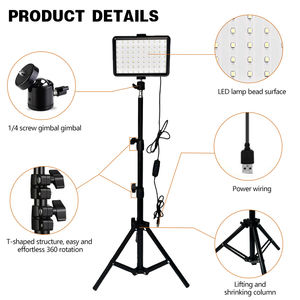 Pannello LED Professionale Dimmerabile 2700K-3500K, Luce Video Portatile in Plastica 10W 12 Pollici, Lampada Piatta per Studio Fotografico, Trucco, <span class=keywords><strong>YouTube</strong></span> - Product Image 2