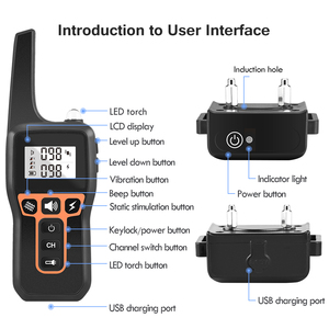 Collier anti-aboiement électronique populaire pour l'entraînement des chiens, rechargeable et étanche, pour chiens domestiques - Product Image 2