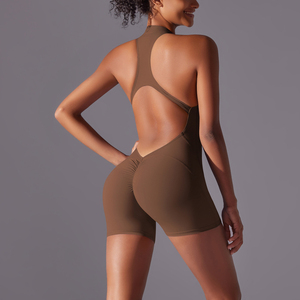 <span class=keywords><strong>Tuta</strong></span> Sportiva Aderente ad Alta Elasticità con Zip, Monopezzo per Yoga e Fitness - Product Image 6