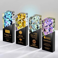 Nouveau trophée en cristal haut de gamme écologique, personnalisé UV, pour récompense de réunion annuelle, médaille d'autorisation d'entreprise, créatif et élégant