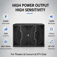Enceintes Line Array passives en métal LS LS-218+ à double haut-parleur de 18 pouces, 1400W RMS, 5600W de crête, 38Hz-200Hz, 4,0 Ohm, audio professionnel