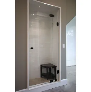 High Quality Hotel Bathroom Frameless Tempered Glass Shower Door Foshan Shower Room