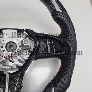 Volant de direction en cuir perforé en fibre de carbone avec LED, de qualité supérieure, pour Infiniti Q50 - Product Image 4