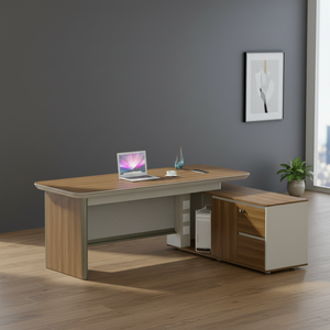 <span class=keywords><strong>Bureau</strong></span> <span class=keywords><strong>de</strong></span> direction au design contemporain et moderne, résistant <span class=keywords><strong>à</strong></span> la rouille et aux rayures, avec étagères <span class=keywords><strong>de</strong></span> rangement en PVC et <span class=keywords><strong>tiroir</strong></span>-caisse, mobilier <span class=keywords><strong>de</strong></span> <span class=keywords><strong>bureau</strong></span> - Product Image 2