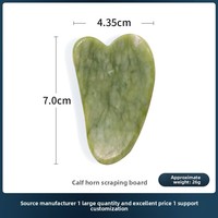 Planche de massage Gua Sha en jade naturel pour le visage, les yeux et le dos, petite planche en corne de buffle pour usage commercial et domestique, vente en gros