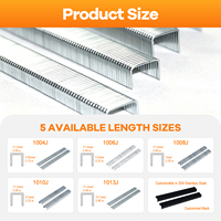 Agrafes de charpente série J, clous à tête galvanisée pour l'assemblage de cadres photo, pistolets de clouage pneumatiques et production en atelier