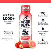 Boisson énergétique protéinée Peakfuel à faible teneur en sucre, 5% de protéines, marque privée, nutrition sportive