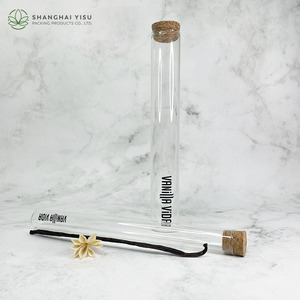 Haute qualité 116 Mm étanche hermétique huile de bonbon bouteille d'emballage Borosilicate <span class=keywords><strong>vanille</strong></span> verre Test plat cône Tube avec couvercle en liège - Product Image 6