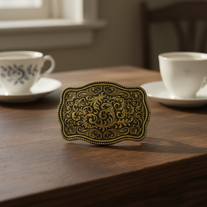 หัวเข็มขัดสไตล์ตะวันตกสุดหรู ขายดี มีสินค้าในสต็อก ลายหัวกะโหลกกระทิง ปั๊มโลโก้ตามสั่ง วัสดุสีบรอนซ์โบราณ - Product Image 1