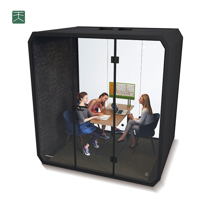 Tiange Home Easy Installation Aluminum Frame Eco-Friendly Mobile Singing Recording Sound Proof Booth Fresh Air Illumination for