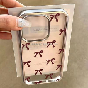 เคสแฟชั่นรูปโบว์ชุบสีแดงสำหรับ iPhone 15/14/13/12/<span class=keywords><strong>11</strong></span> PRO MAX เข้ากันได้กับ iPhone 16 - Product Image 3