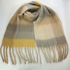 Bufanda Larga a Rayas de Colores, Gruesa y Cálida, con Borlas, para Mujer, de Cachemira de Lujo, Nueva Colección de Invierno - Product Image 4