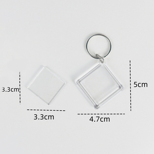 Porte-clés vierges pour photos Kpop, cadres <span class=keywords><strong>photo</strong></span> ronds et carrés - Product Image 5