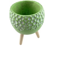 Pots de fleurs écologiques en ciment vert personnalisés par l'usine source, avec trou de drainage, pour plantes succulentes artificielles, orchidées, usage en jardin
