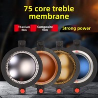 Gertsound Diafragma Speaker Pita Berkualitas Tinggi 75-Core Komponen Treble Titanium 74.5mm Voice Coil >800W Daya Keluaran 8 18mm