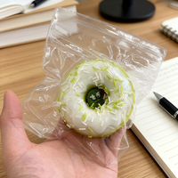 Donut Matcha Squishy en TPR souple, anti-stress, jouet sensoriel en forme de dessert mignon, pour la décompression et le soulagement de l'anxiété, pour adolescents et adultes
