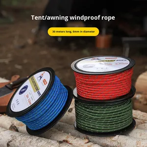 Outdoor <b>Tent</b> <b>Canopy</b> Reflective Windproof Thickened Reinforced Rope Whole Roll 6mm X 30m - Product Image 2