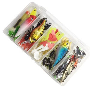 Ensemble de leurres de pêche durs et en PVC <span class=keywords><strong>pour</strong></span> la pêche au jigging de type Minnow et la pêche aux calmars en rivières et lacs, avec accessoires métalliques et boîte à leurres - Product Image 5