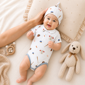 Mameluco de Algodón 100% para Bebé Recién Nacido |   Body para Bebé OEM |   Ropa de Bebé Personalizada |   Fabricante Certificado por OEKO-TEX |   Algodón Orgánico - Product Image 1