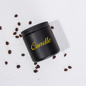 8oz 250ml Lüks Mat Siyah Cam Mum Kavanozu Metal Kapaklı Mum Kabı Toptan Düğün Hediyeleri Toplu Hızlı Gönderim - Product Image 2
