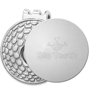 Wholesale Custom Logo Metal Divot Tool Blank Magnetic Hat Clip Golf Ball Marker