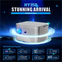 Projecteur vidéo mini 4K Full HD 1080P HY350 2024, Android 11, home cinéma, portable, correction automatique de la distorsion trapézoïdale, projecteur LCD, mise au point électronique