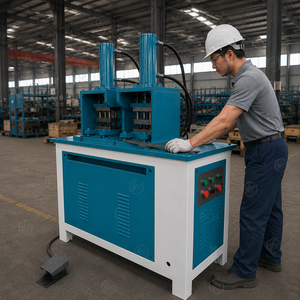 Pressa Idraulica Industriale a Doppia Stazione per Profili in Acciaio Angolare, a C e Piatti - Product Image 1