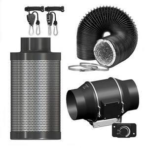 Bộ lọc không khí, 6 inch 402 CFM Duct <span class=keywords><strong>fan</strong></span> với bộ điều khiển tốc độ, 6 inch Bộ lọc carbon và 16 feet của ống dẫn kết hợp - Product Image 1