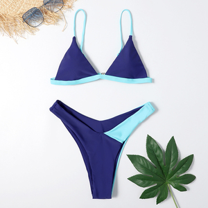 Regalos Navideños, <span class=keywords><strong>Bikini</strong></span> Extremo de Dos Piezas, <span class=keywords><strong>Bikini</strong></span> Sexy para Chicas, <span class=keywords><strong>Bikini</strong></span> de Retazos, Trajes de Baño, <span class=keywords><strong>Bikini</strong></span> Triangular con Tanga - Product Image 3