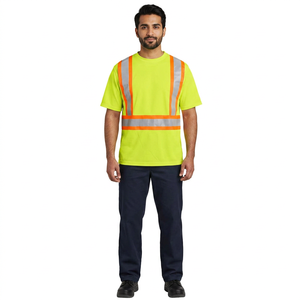 <b>Hi</b> Viz Safety <b>T</b> <b>Shirt</b> Security Men Workwear Construction Worker <b>Hi</b> <b>Vis</b> <b>T</b>-<b>shirt</b> With Reflective Long Sleeve Safety <b>T</b> <b>Shirt</b> - Product Image 1