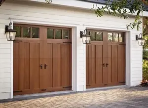 Portes de <span class=keywords><strong>garage</strong></span> en <span class=keywords><strong>bois</strong></span> massif en chêne moderne, portes de <span class=keywords><strong>garage</strong></span> doubles en <span class=keywords><strong>bois</strong></span>, portes automatiques électriques personnalisées LongTai - Product Image 3
