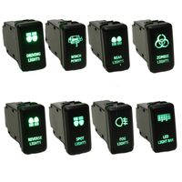 Interruptor de botón pulsador de encendido/apagado de 12V impermeable, popular accesorio para Toyota Hiace y Prado