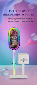 Cabina <span class=keywords><strong>de</strong></span> Fotos para Pequeños Eventos: <span class=keywords><strong>Estación</strong></span> <span class=keywords><strong>de</strong></span> Selfies con Pantalla Táctil, Marco LED y Cámara DSLR para Diversión Personalizada - Product Image 2