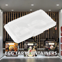 Vente chaude Boîtes en plastique jetables transparentes Conteneurs d'emballage de boulangerie pour tarte aux oeufs Emballage blister à clapet CN